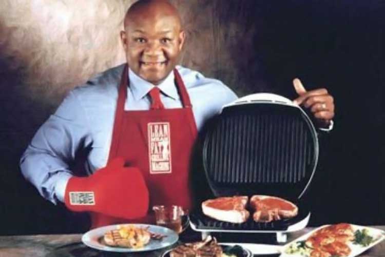 Боксер Джордж Форман и гриль George Foreman